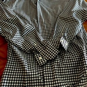 Black and White button down long sleeve shirt